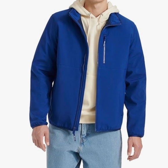 Champion XL Blue Water Resistant Windbreaker Full-Zip Stand-Up Collar - Picture 12 of 12